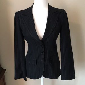 NANETTE LAPORE - sharp as all get out jacket! Beaded buttons/snaps, tie in back